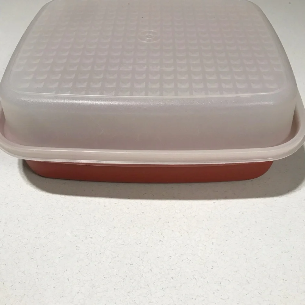 Vintage Tupperware Season N Serve Meat Marinade Contain w/Lid Paprika Red 1294-1
